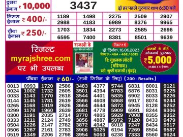 Lottery Result Today July 3, 2023