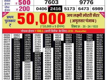 Lottery Result Today July 4, 2023