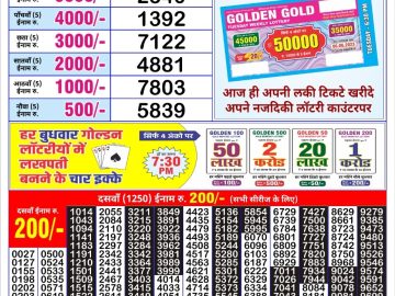 Lottery Result Today July 13, 2023