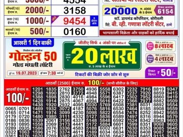 Lottery Result Today July 18, 2023