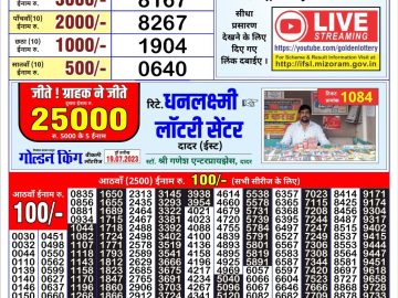 Lottery Result Today July 20, 2023