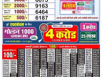 Lottery Result Today July 22, 2023