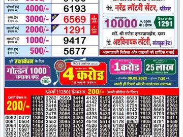 Lottery Result Today July 26, 2023