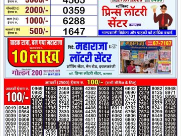 Lottery Result Today July 27, 2023