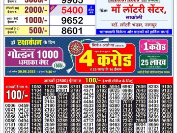 Lottery Result Today July 28, 2023