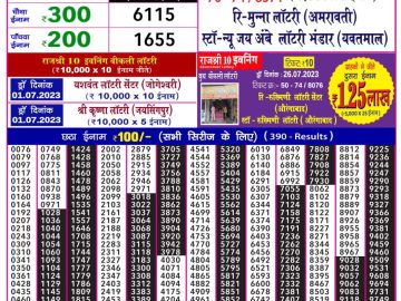 Lottery Result Today July 28, 2023