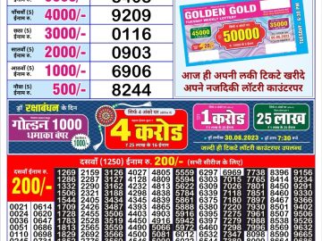 Lottery Result Today July 29, 2023