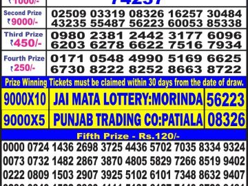 Lottery Result Today August 1, 2023