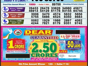 Lottery Result Today August 8, 2023