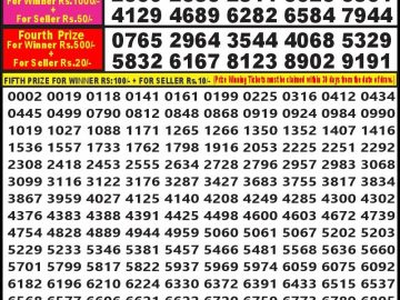 Lottery Result Today August 9, 2023