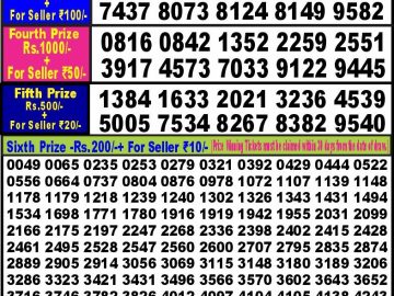 Lottery Result Today August 12, 2023