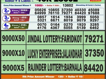 Lottery Result Today August 13, 2023