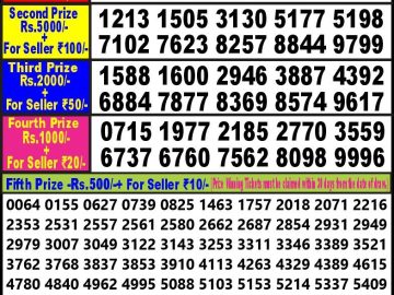 Lottery Result Today August 13, 2023