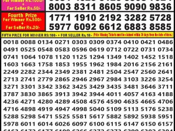 Lottery Result Today August 13, 2023