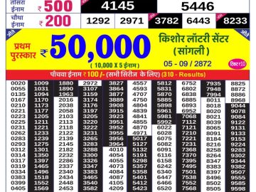 Lottery Result Today August 3, 2023