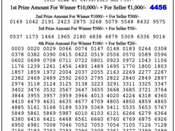 Lottery Result Today August 4, 2023