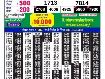 Lottery Result Today August 4, 2023