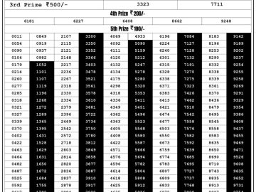 Lottery Result Today August 20, 2023