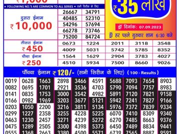 Lottery Result Today August 31, 2023