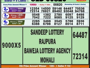 Lottery Result Today September 3, 2023