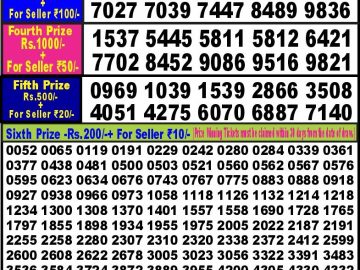 Lottery Result Today September 9, 2023