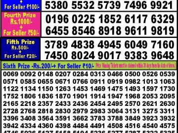 Lottery Result Today September 16, 2023