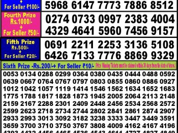 Lottery Result Today September 30, 2023