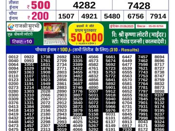 Lottery Result Today September 2, 2023