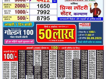 Lottery Result Today September 5, 2023