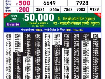 Lottery Result Today September 10, 2023