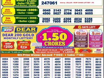 Lottery Result Today October 1, 2023