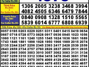 Lottery Result Today October 6, 2023