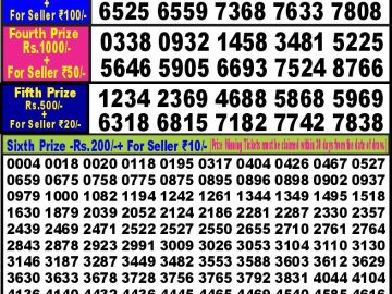 Lottery Result Today October 7, 2023