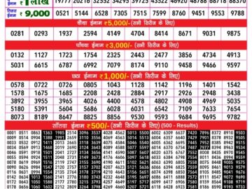 Lottery Result Today January 18, 2024