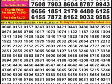 Lottery Result Today January 13, 2024