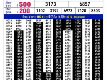 Lottery Result Today January 13, 2024