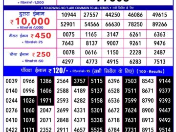 Lottery Result Today January 18, 2024