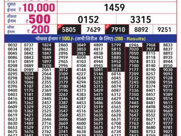 Lottery Result Today January 19, 2024