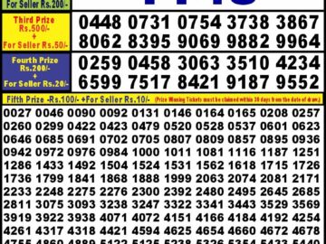 Lottery Result Today January 10, 2024