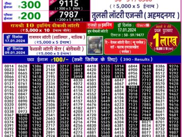 Lottery Result Today January 21, 2024