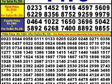 Lottery Result Today January 25, 2024