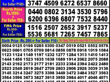 Lottery Result Today January 27, 2024