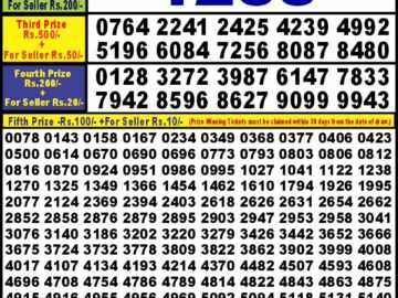 Lottery Result Today January 27, 2024