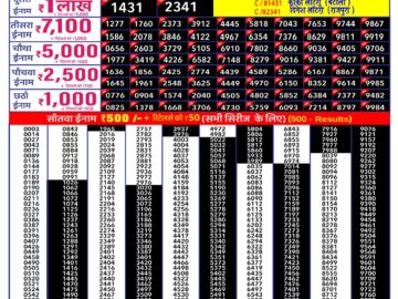 Lottery Result Today January 29, 2024