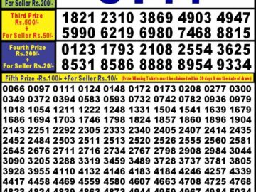 Lottery Result Today January 30, 2024