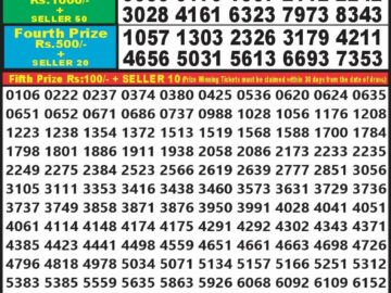 Lottery Result Today January 31, 2024