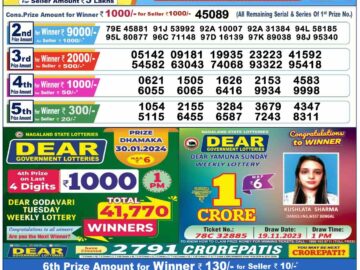 Lottery Result Today January 30, 2024