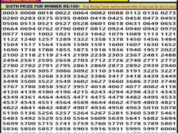 Lottery Result Today January 20, 2024