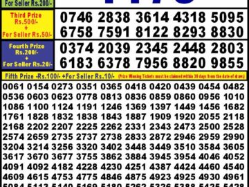 Lottery Result Today January 9, 2024