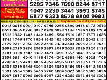 Lottery Result Today January 9, 2024